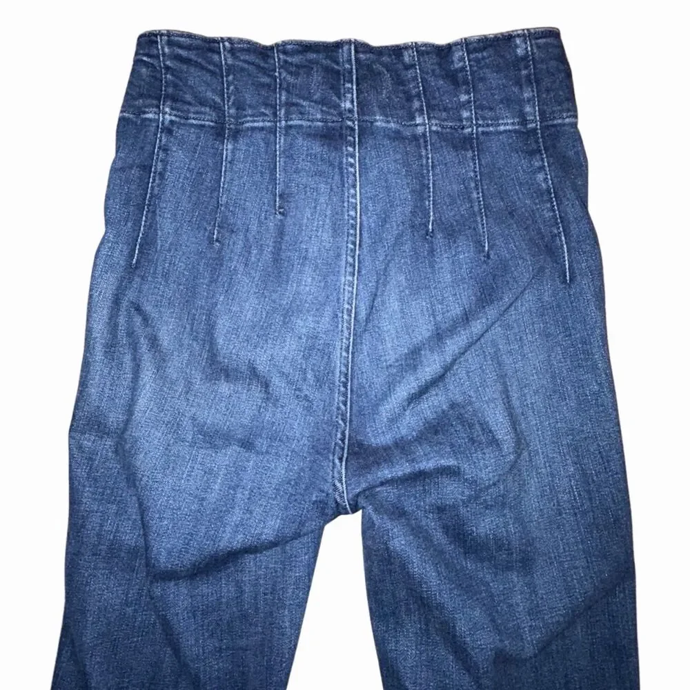 We The Free Jayde High Rise Flare Leg Jeans Size 27 Boho Medium Wash Free People